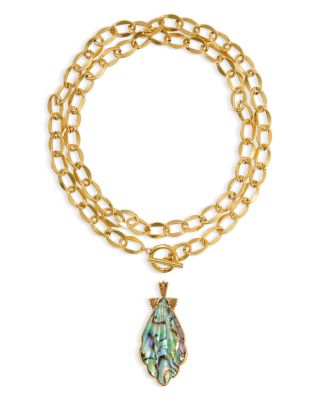 Iridescent Shell Alexa Convertible Pendant Necklace, 32"