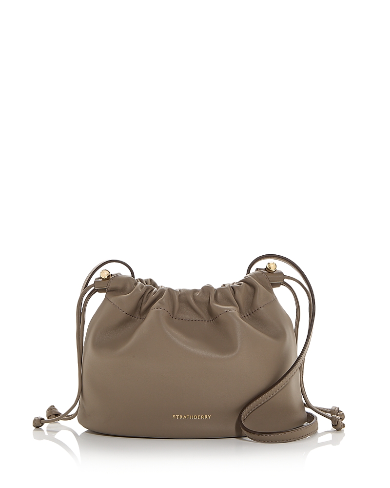 Strathberry Charlotte Drawstring Soft Nappa Crossbody In Brown