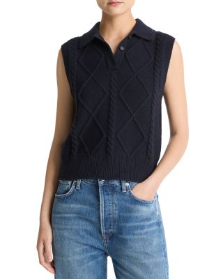 Polo Cable Knit Sweater Vest