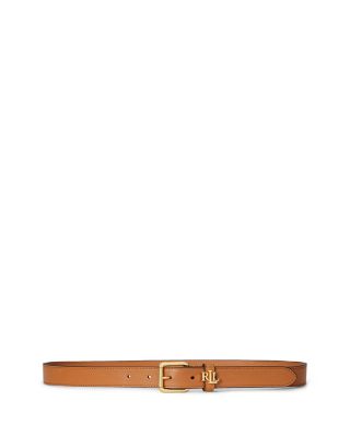 Logo Keeper Leather Skinny Belt