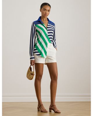 Classic Fit Striped Crepe Shirt