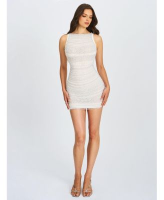 Iliana Faux Pearl Chain Embellished Mini Dress