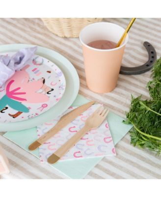  Pony Tales Cowgirl Horseshoe Print Petite Paper Napkins, Set of 16