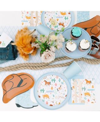  Yeehaw Cowboy Print Large Paper Napkins, Set of 16