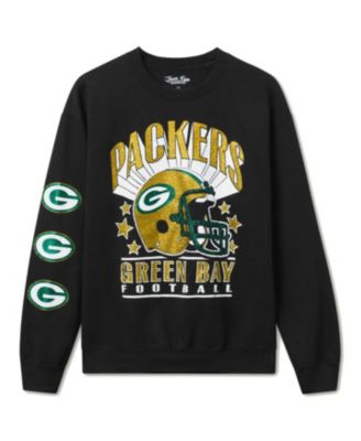 Unisex NFL Green Bay Packers Glitter Helmet Flea Market Crew Fleece
