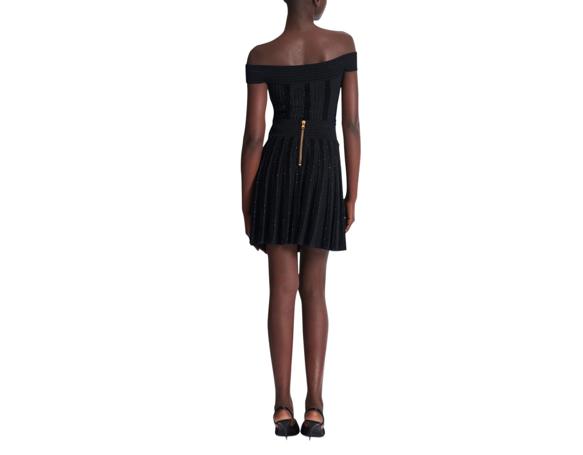 Pleated Glitter Knit Skirt — Image 5