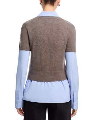 Layered Look Shirt And Sweater