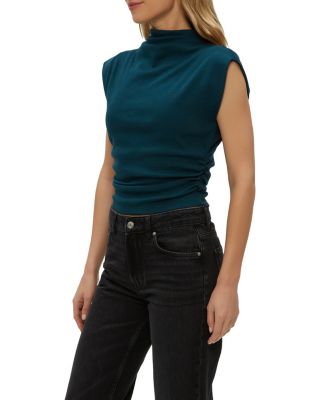 Brea Cropped V-Neck Tee