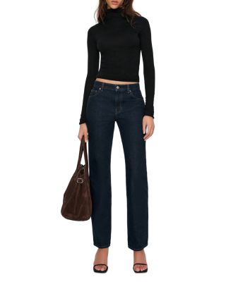 Greer Mid Rise Straight Jeans in Ondine
