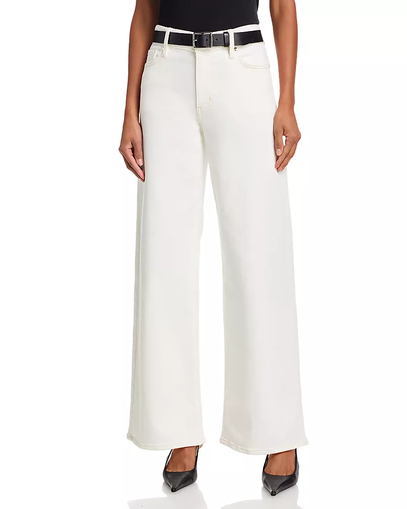 Frame Le Slim Palazzo High Rise Wide Leg Jeans in Au Natural