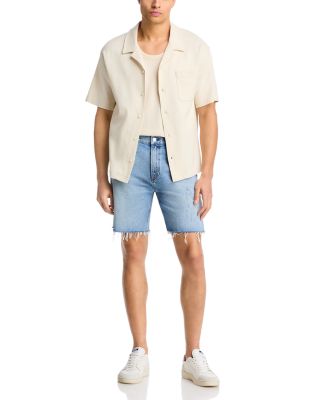 Relaxed Fit Raw Hem Shorts