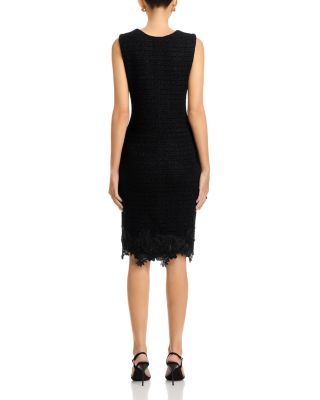 Floral Lace Appliqu&eacute; Sleeveless Sheath Dress