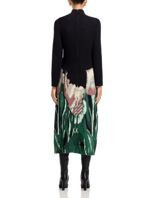 Floral Jacquard Knit Dress