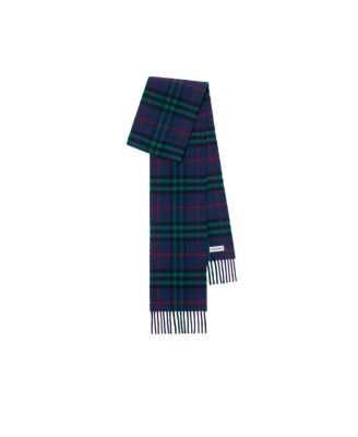 Narrow Check Cashmere Scarf
