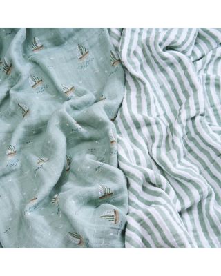  Cotton Muslin Swaddle Blankets, 2 Pack