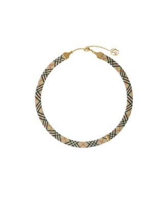 Check Print Necklace