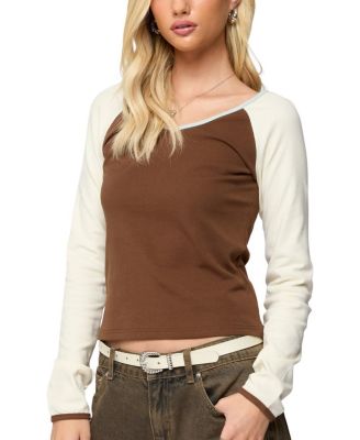 Ronie Contrast Raglan Top