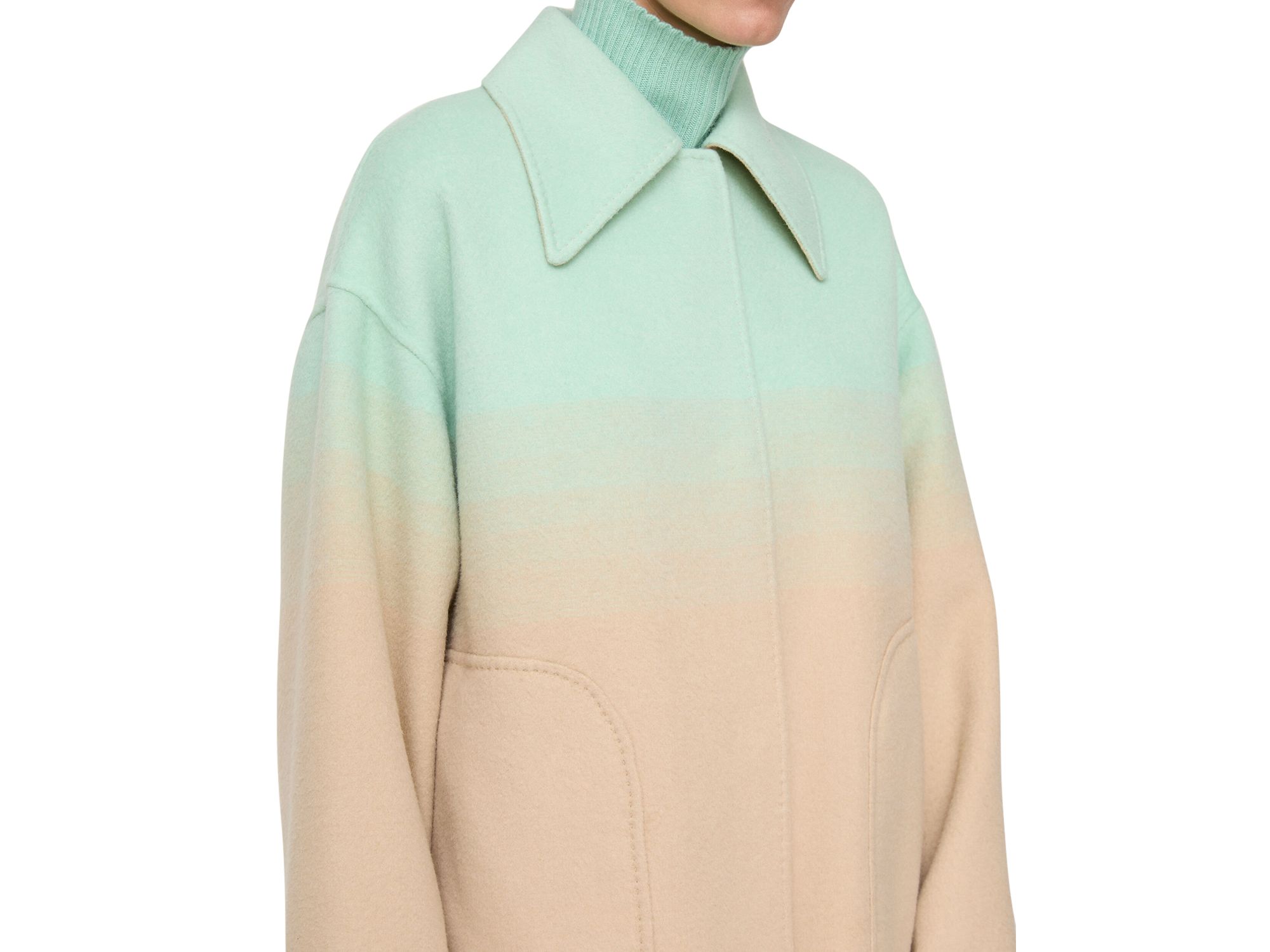 Oversized Reversible Point Collar Swing Coat — Image 3