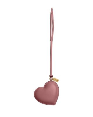 Heart Puffy Leather Bag Charm