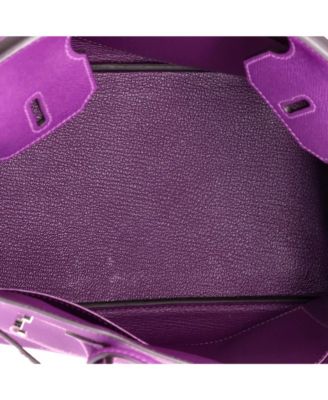 Birkin 30 Handbag Purple Epsom with Palladium Hardware