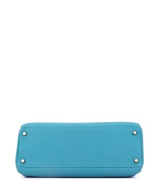 Kelly 35 Handbag Blue Togo with Gold Hardware