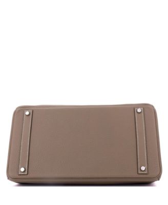 Birkin 40 Handbag Grey Togo with Palladium Hardware