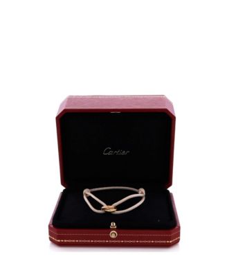  Trinity On Cord Bracelet Silk Cord with 18K Tricolor Gold