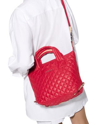 Small Quilted Nylon Sutton Deluxe Top Handle Bag 