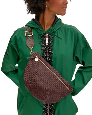 Grande Woven Checker Leather Fanny Pack