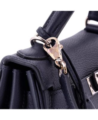 Kelly 28 Handbag Blue Togo with Palladium Hardware