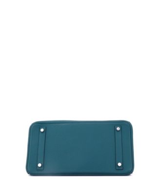 Birkin 25 Handbag Green Togo with Palladium Hardware