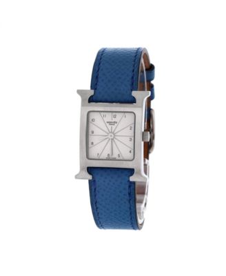 Heure H Quartz Watch in Stainless Steel and Leather 21mm