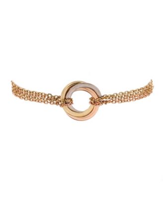  Trinity 4 Chain Bracelet 18K Tricolor Gold