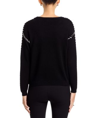 Long Sleeve Crewneck Intarsia Sweater