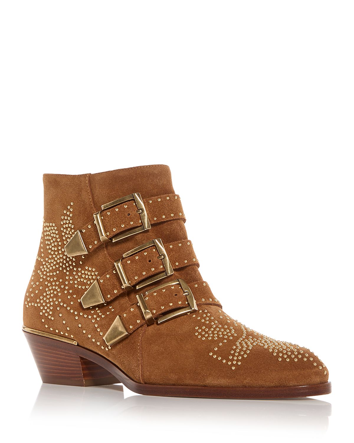 Chloe Women's Susanna Pointed-Toe Studded Booties