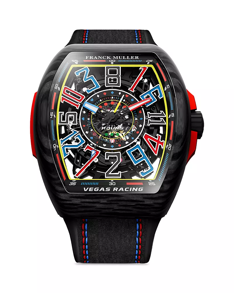 Franck Muller Vanguard Crazy Hours Vegas Racing Watch, 44mm