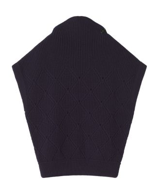 Diamond Detail Sleeveless Wool Sweater