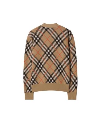 Check Wool Mohair Blend Cardigan