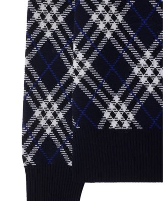 Check Wool Blend Sweater