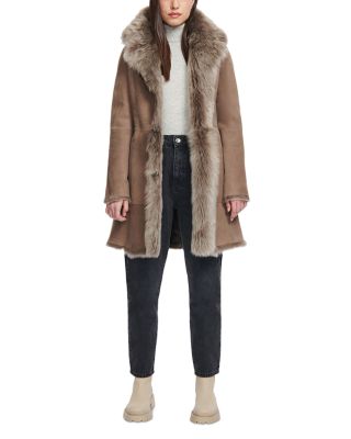 Gypsie Toscana Trimmed Reversible Shearling Coat