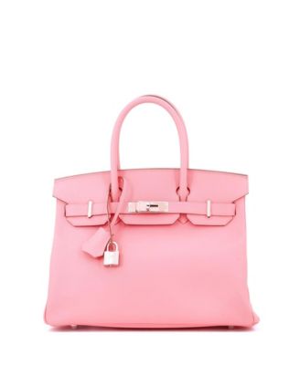 Birkin 30 Handbag Pink Epsom with Palladium Hardware