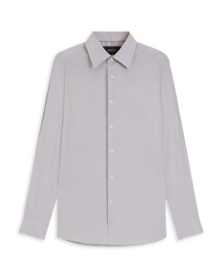 Camel L Hays Slim Fit Kent Collar Button Down Shirt