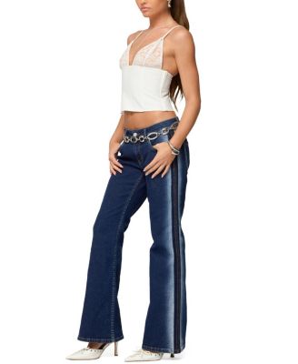  Keesha Lacey Boned V Neck Top