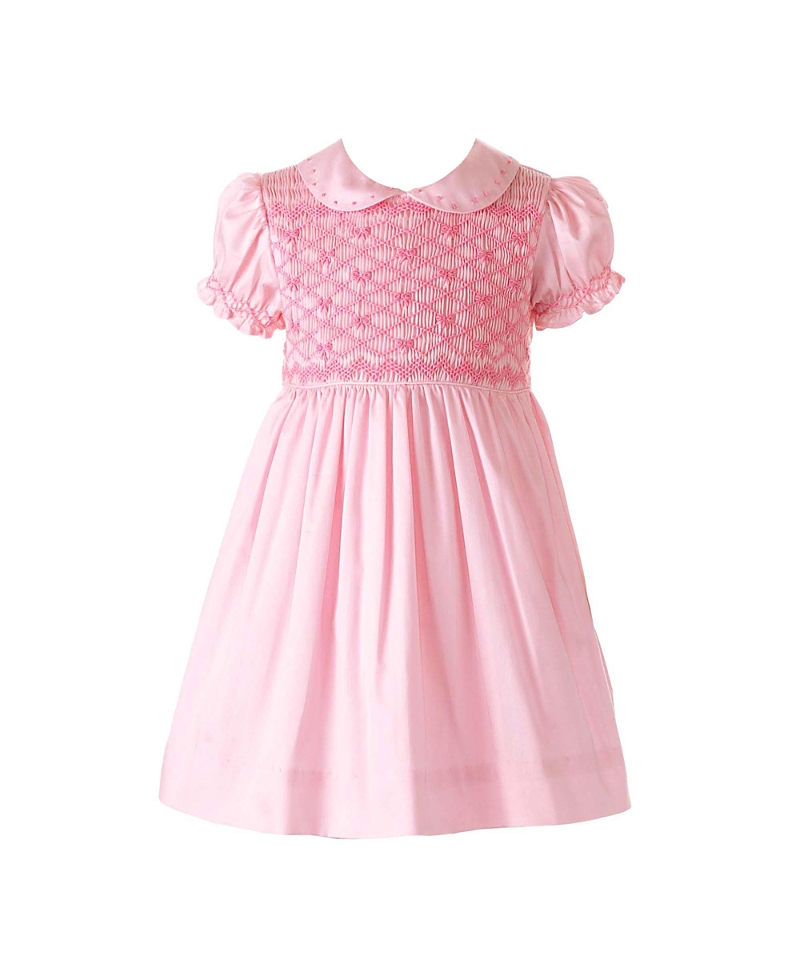 Rachel Riley Girls' Bow Smocked Dress and Bloomers - Baby