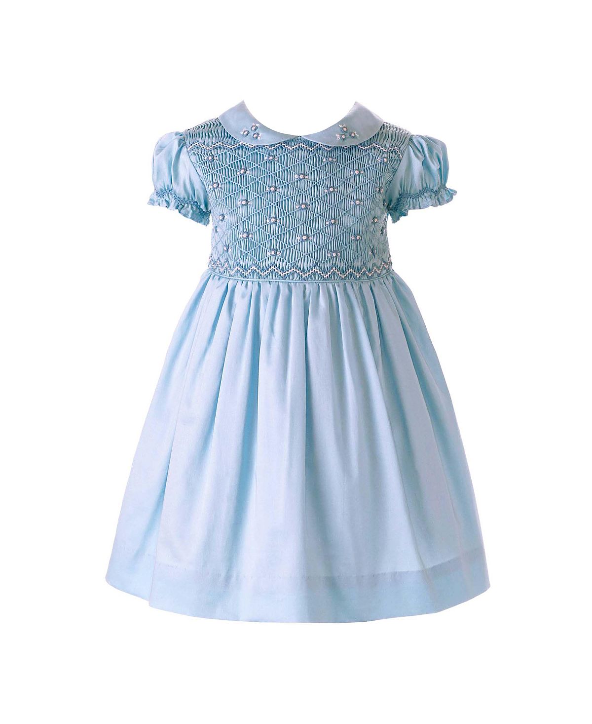 Rachel Riley Girls' Bow Smocked Dress and Bloomers - Baby