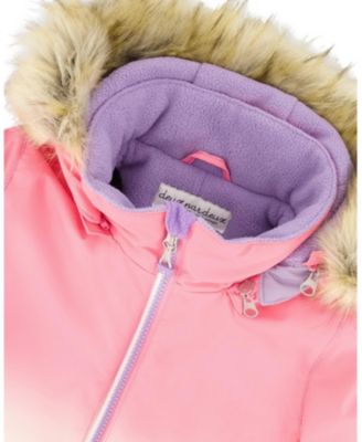  Girls' Two-Piece Flower Play Snowsuit - Little Kid