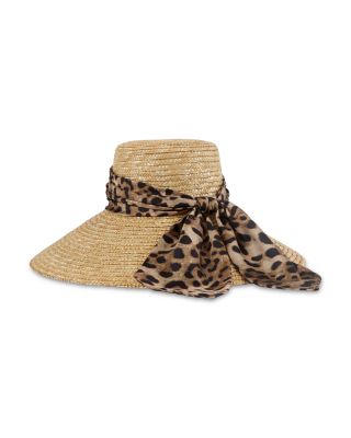 Mirabel Satin Scarf Straw Sun Hat