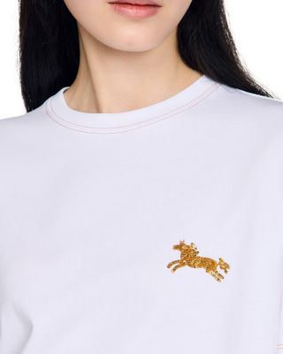 Maisie Sequined Horse Cotton Tee