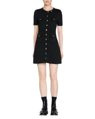 Sis Button Up Knit Short Dress