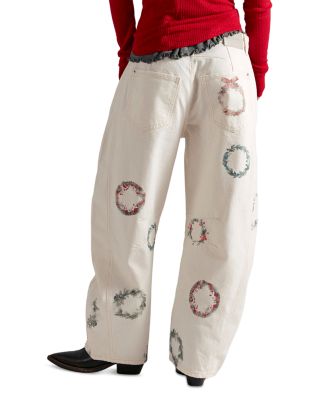 Good Luck Printed Relaxed Jeans in Watercolor